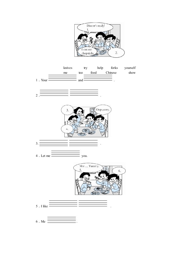 图片[2]-五年级英语上册Unit3WhatwouldyoulikePartB练习及答案(2)（人教版PEP）-知识笔记