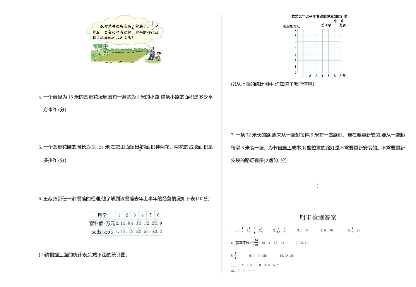 图片[3]-五年级数学下册苏教版下学期期末测试卷1-知识笔记