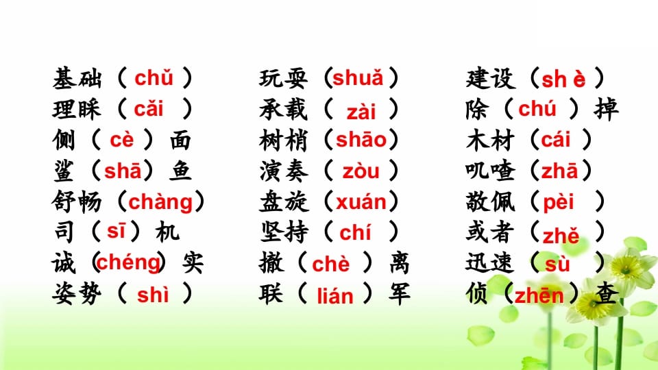 图片[3]-三年级语文上册专项1生字复习课件（部编版）-知识笔记