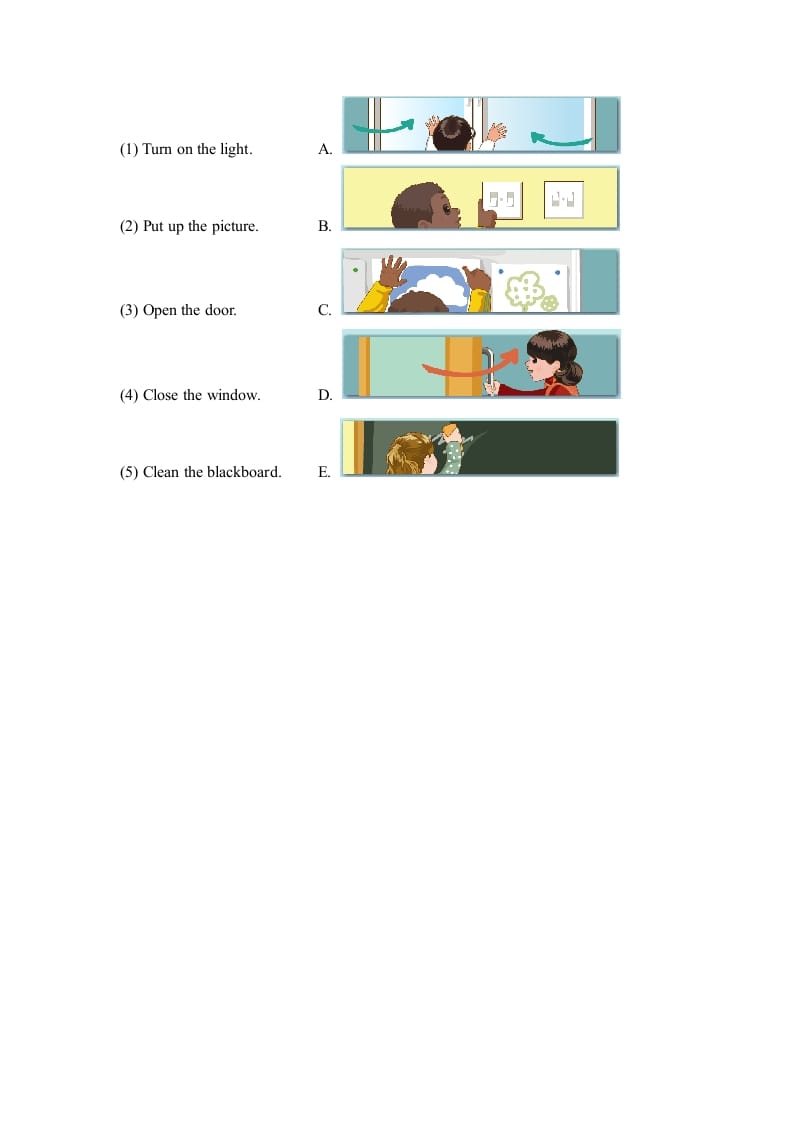 图片[2]-四年级英语上册Unit1_A_Let’s_learn同步习题（人教版一起点）-知识笔记