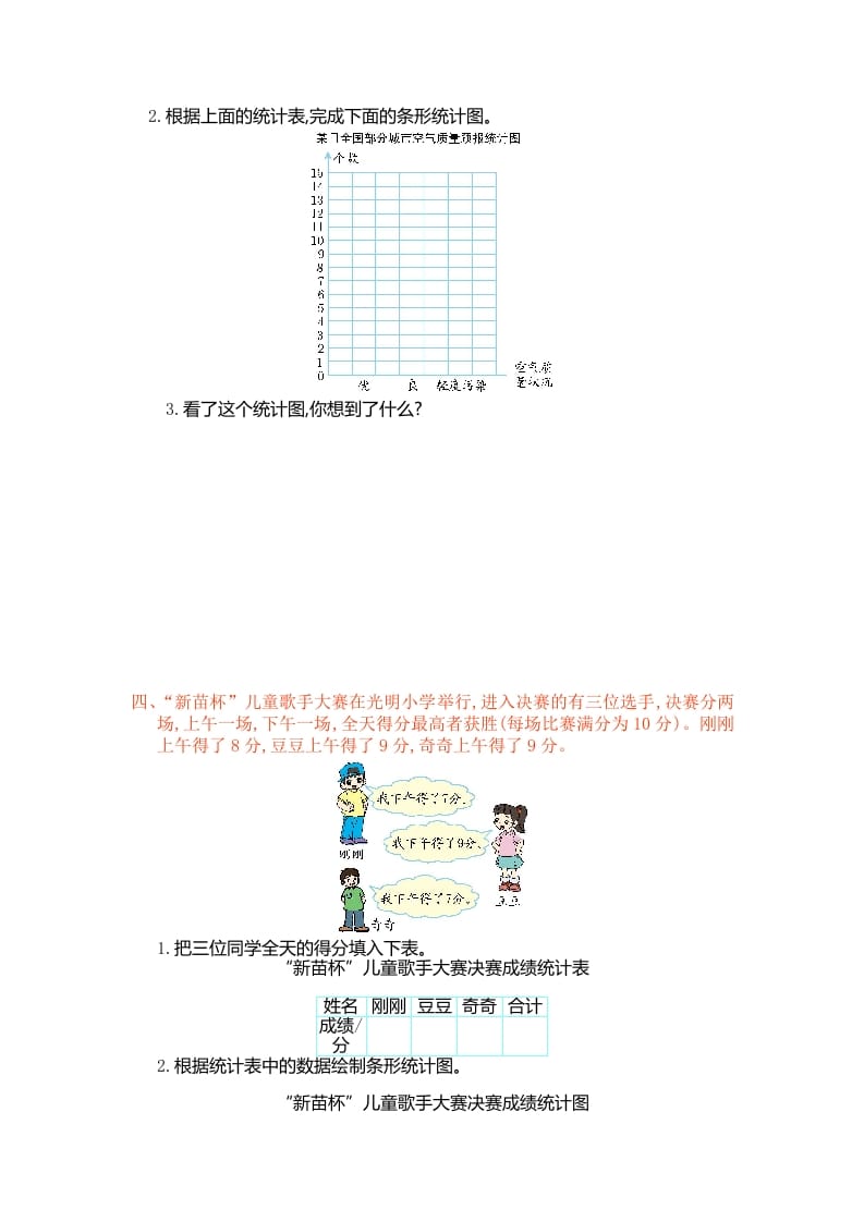 图片[3]-四年级数学上册第七单元测试卷（人教版）-知识笔记
