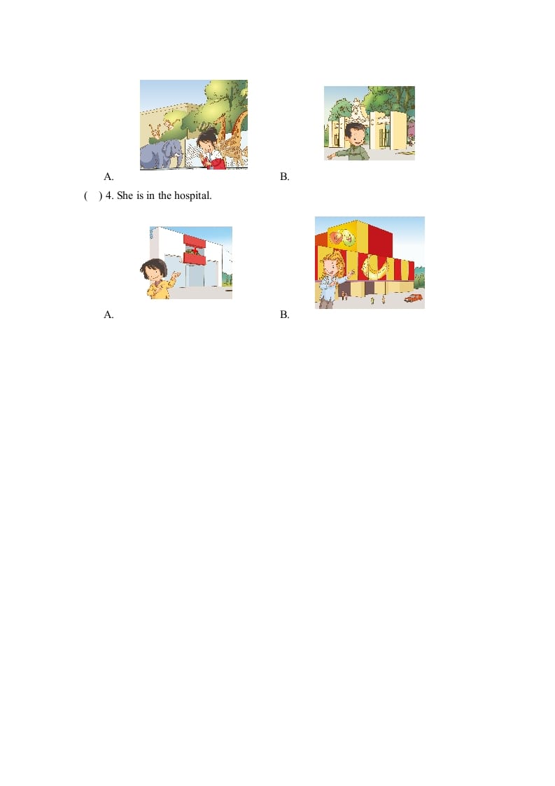图片[3]-二年级英语上册Unit4_单元测试卷（人教版一起点）-知识笔记