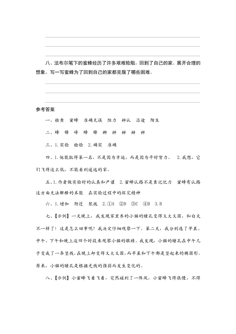 图片[3]-三年级语文下册14蜜蜂-知识笔记