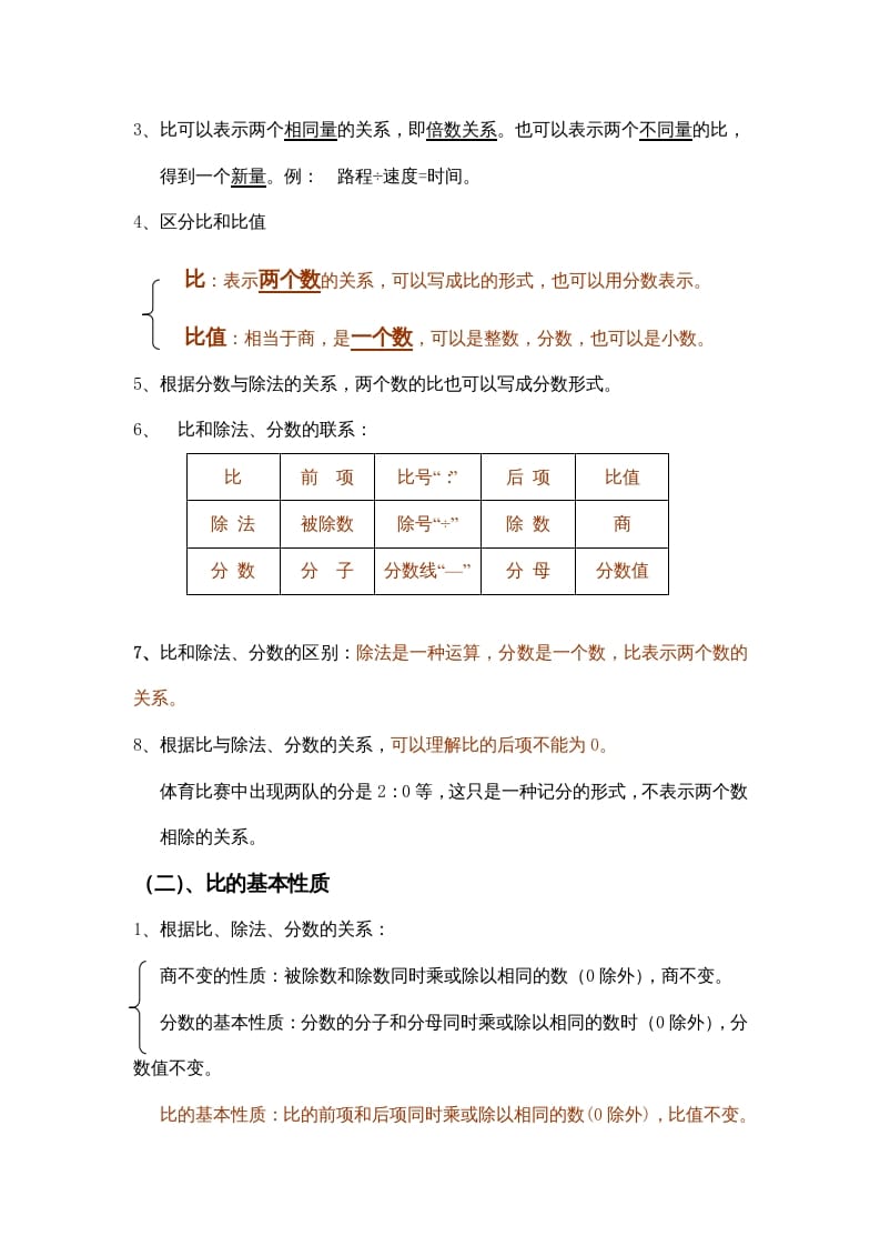 图片[3]-六年级数学上册第2单元归纳总结（人教版）-知识笔记