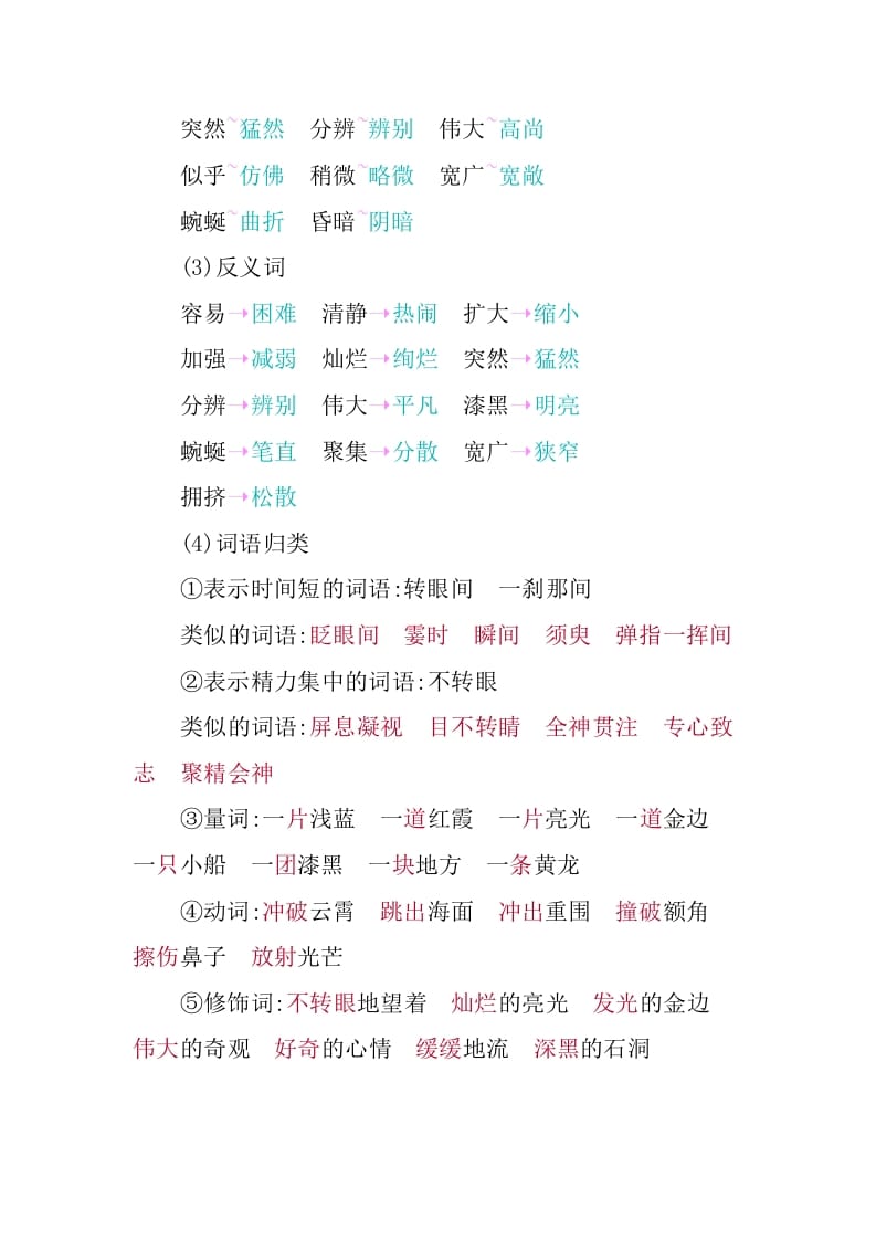 图片[2]-四年级语文下册第五单元知识小结-知识笔记