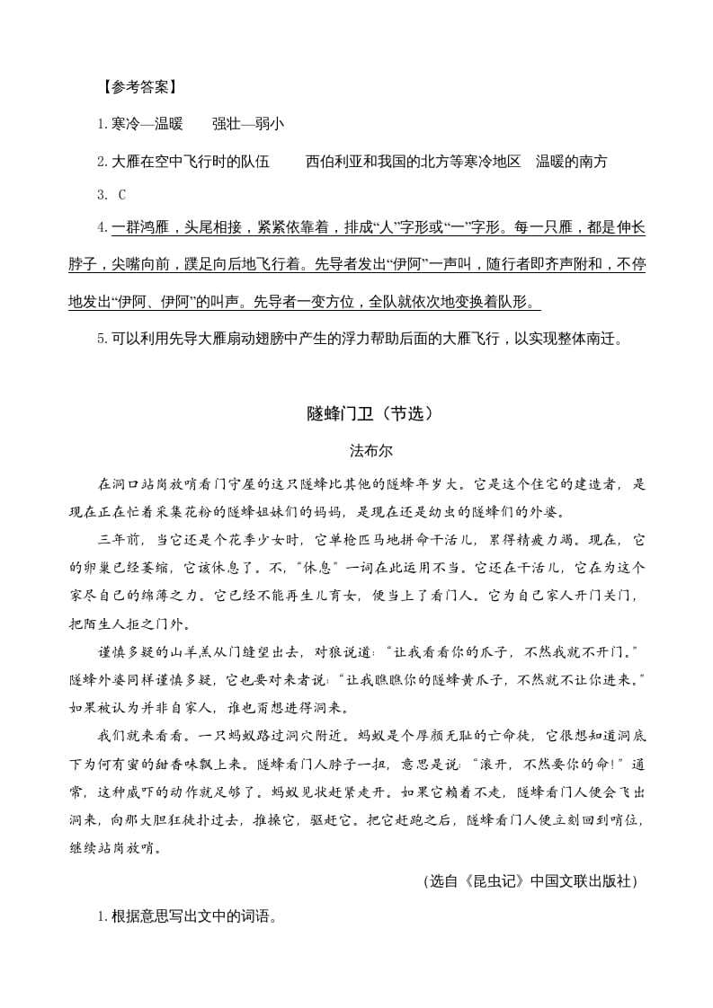 图片[2]-三年级语文上册类文阅读15搭船的鸟（部编版）-知识笔记