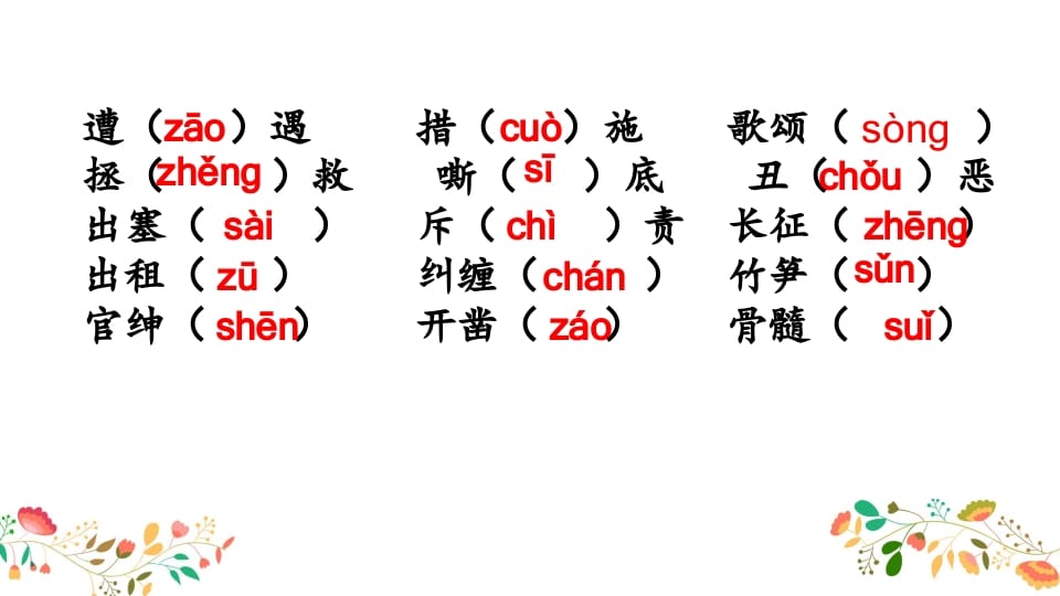图片[3]-四年级语文上册生字专项复习-知识笔记