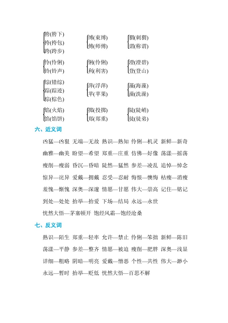 图片[2]-六年级语文上册第八单元单元知识小结（部编版）-知识笔记