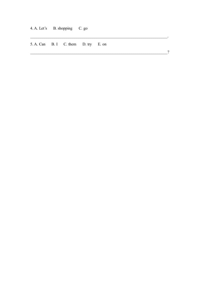 图片[2]-四年级英语上册Lesson31_课时训练（人教版一起点）-知识笔记
