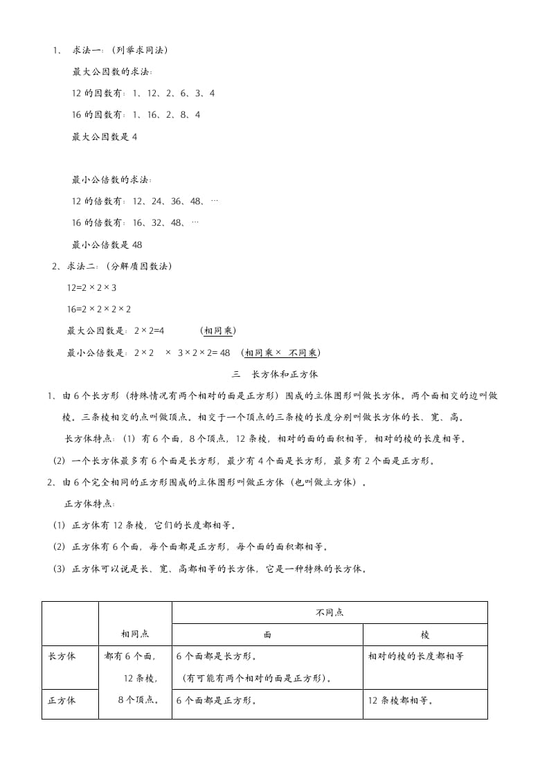 图片[3]-五年级数学下册最全面人教版知识点归纳总结-知识笔记