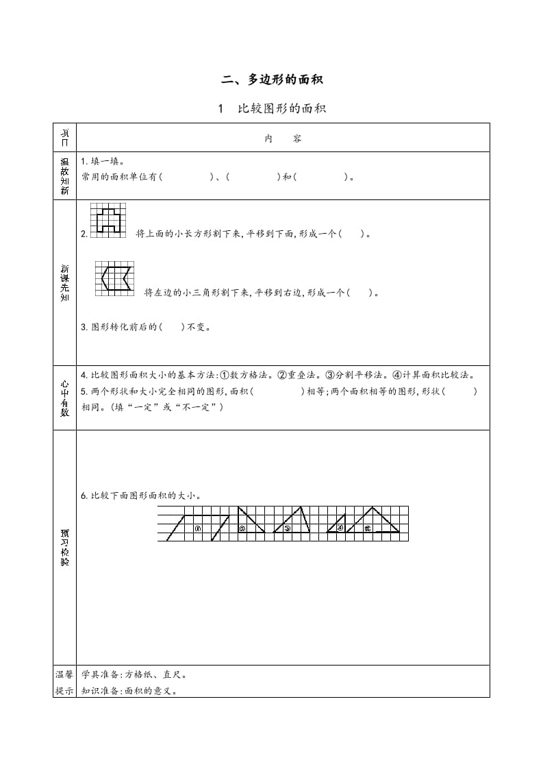 图片[2]-五年级数学上册苏教版预习单（苏教版）-知识笔记