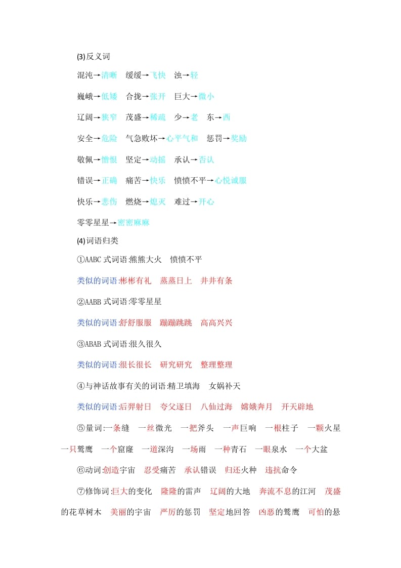 图片[3]-四年级语文上册第4单元知识小结-知识笔记