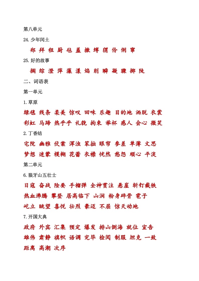 图片[3]-六年级语文上册（）课本内生字词汇总（部编版）-知识笔记