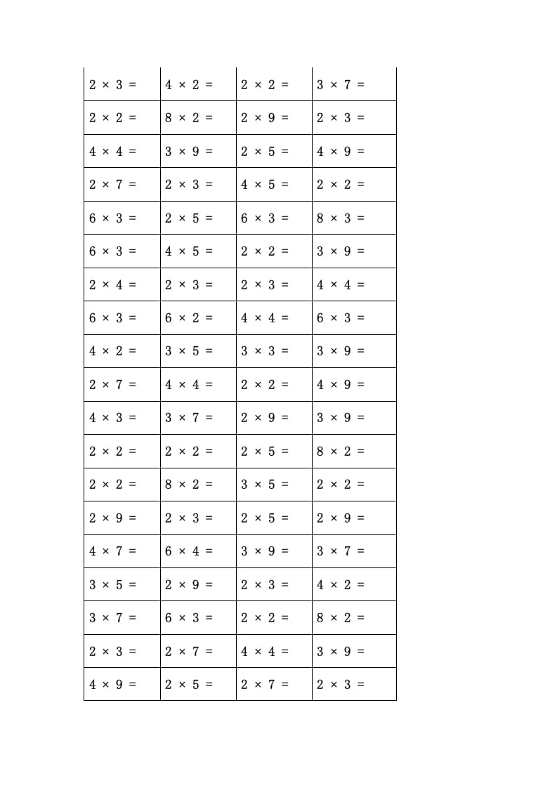 图片[3]-二年级数学上册乘法口诀练习题(84页)（苏教版）-知识笔记