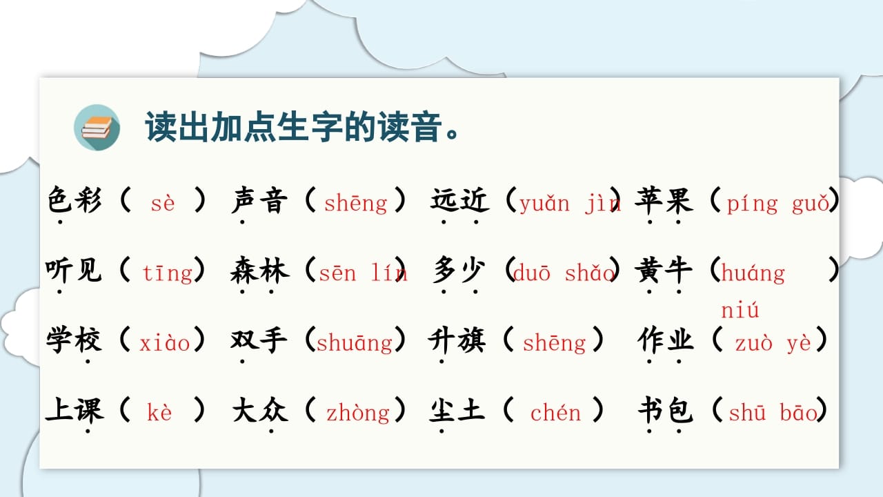 图片[3]-一年级语文上册（复习课件）第五单元（部编版）-知识笔记