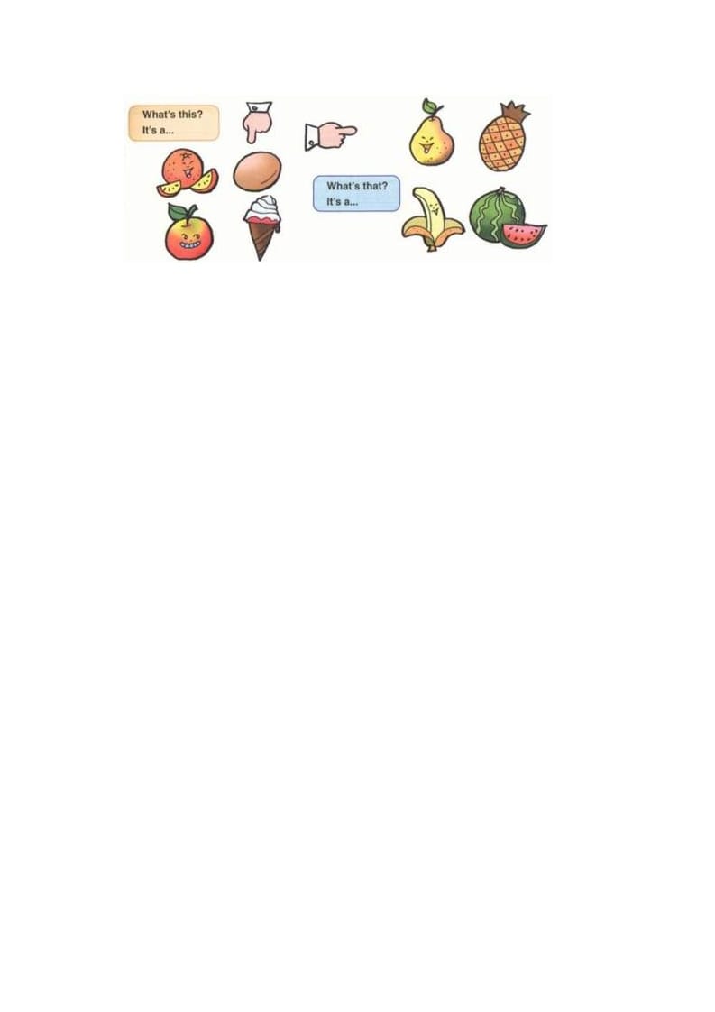 图片[2]-一年级英语上册Unit6+lesson1《Fruit》习题（人教一起点）-知识笔记