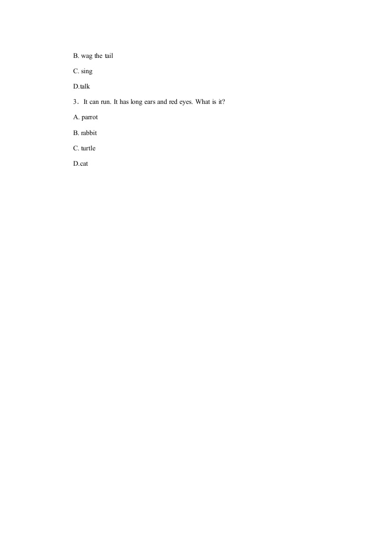 图片[2]-三年级英语上册Unit4《Pets》Lesson2习题（人教版一起点）-知识笔记