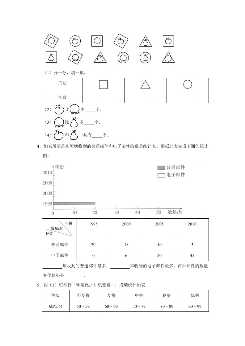 图片[2]-六年级数学上册5.3身高的情况》同步练习（有答案）（北师大版）-知识笔记