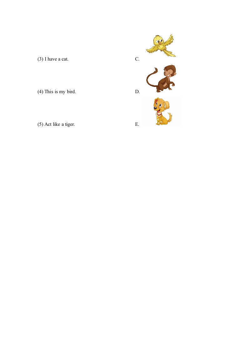 图片[3]-一年级英语上册Unit3_Lesson1课时训练（人教一起点）-知识笔记