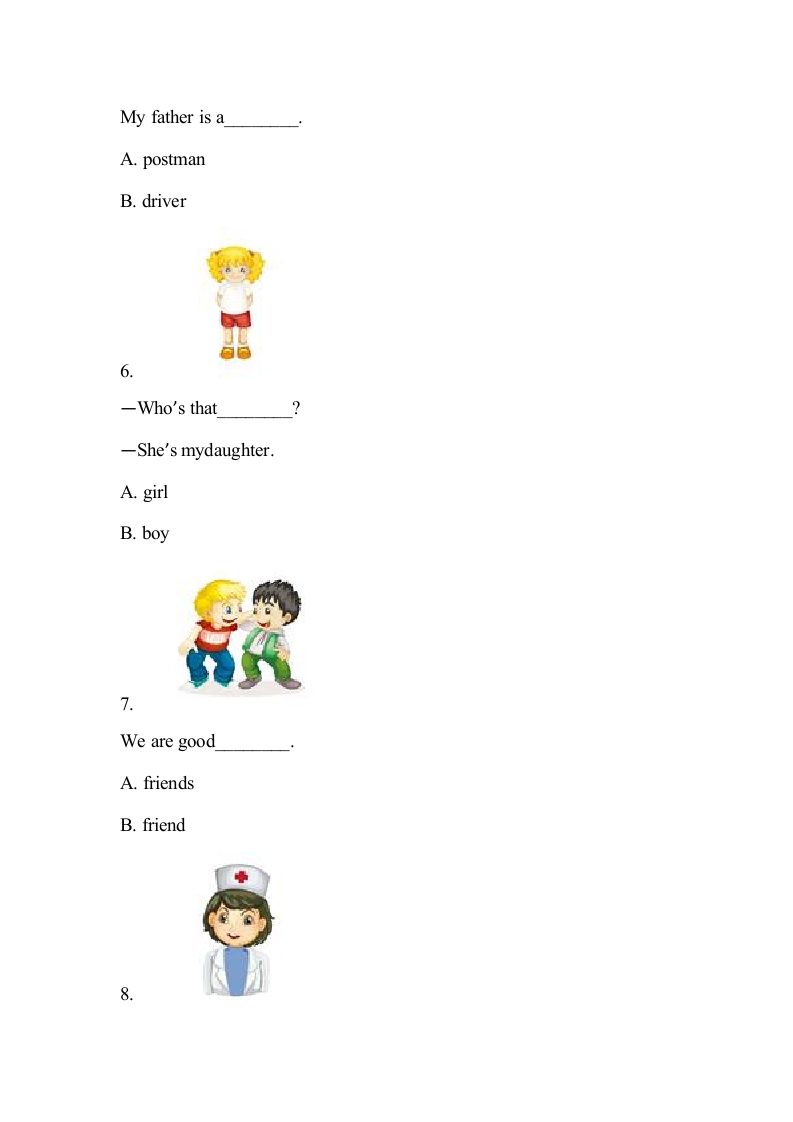 图片[2]-四年级英语上册Lesson6课时达标（精通版四上）（人教版一起点）-知识笔记