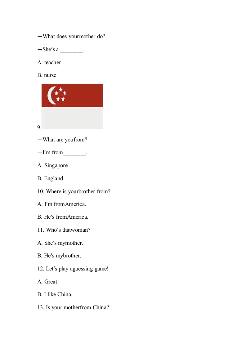 图片[3]-四年级英语上册Lesson6课时达标（精通版四上）（人教版一起点）-知识笔记